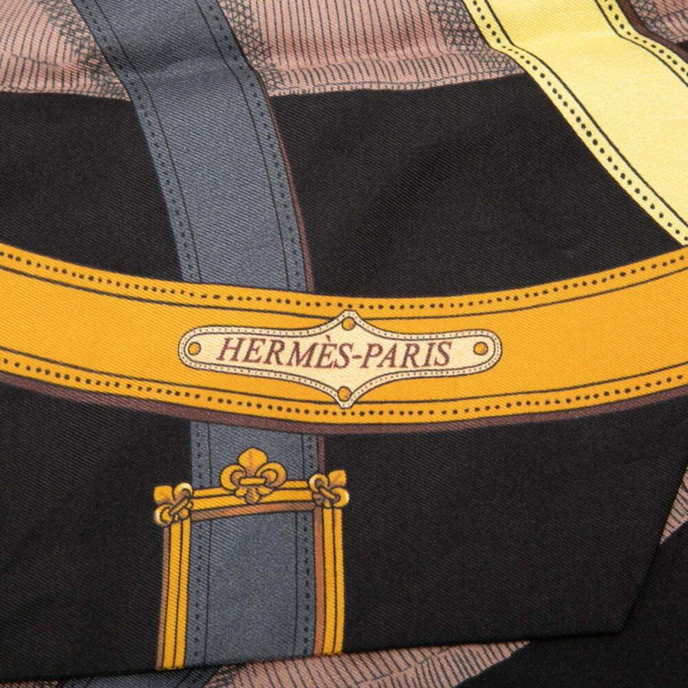 HERMES Black Silk Scarf - Picture 3 of 5